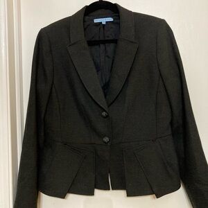 Antonio Melani black/dark grey peplum blazer, size 12